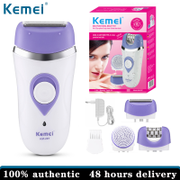 Kemei เครื่องกำจัดขนร่างกายหน้า3 In 1สำหรับผู้หญิงเครื่องกำจัดขนไฟฟ้าอันทรงพลัง297สำหรับรักแร้ขาบิกินี่แบบชาร์จไฟได้