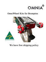 Omnidirection ล้อ Brompton Easywheel Refitment ชุดสำหรับจักรยานพับ Dahon 360 Birdy Rotacaster Omnia Omniwheel ~