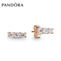 Pandoraˉ Rose Gold Elegant Light Stud Earrings 280725CZ Simple Earrings Hoop earrings Stud earrings Drop earrings Women Jewelry Pandoraˉ earrings Stud earrings