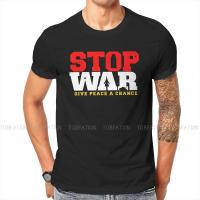 Give Peace a Chance Stop the Wars No War T Shirt Vintage Gothic Loose O-Neck TShirt Big sales Harajuku Mens Clothing