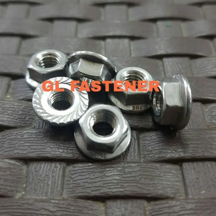 Flange Nut M10 Stainless Steel 304 / Mur Flange / SUS 304 / Anti Karat