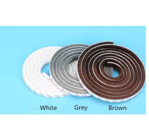 High Quality Self Adaptive Window Brush Seal 9x9 mm Brush Door Seal Brush Strip With 3M Double Side Tape