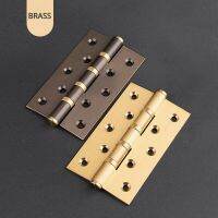 4 Inch/ 5 Inch Solid Brass Hinges Flat Open Thick Wood Door Hinge/Door Bathroom Door Leaf Black Hinge