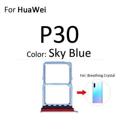 ช่องใส่ซิมการ์ดช่องเสียบถาดเครื่องอ่านที่ใส่ภาชนะ Adapter Micro SD สำหรับ HuaWei P30 Pro Lite อะไหล่ทดแทน LKT37121ชิ้นส่วนทดแทน