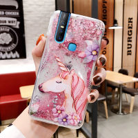 ของเหลวน้ำเคสสำหรับVIVO V15 / VIVO V15 Proกรณีทรายดูดเคลื่อนที่แววกากเพชรPC + TPUกันกระแทกนุ่มเคสสำหรับVIVO V15 / VIVO V15 Proเคสโทรศัพท์