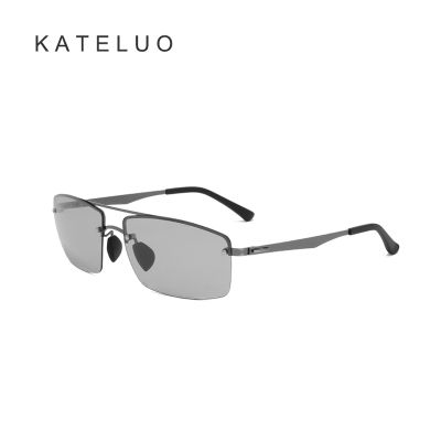 KATELUO แว่นตากันแดดกีฬา Photochromic Gradient Men Day Night Vision สำหรับขับรถเลนส์โพลาไรซ์ไนลอน UV400กลางแจ้งแว่นตากันแดด1901