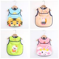 Cute Cartoon Sleeveless Bibs For Baby Kids Waterproof Baby Bibs Infant Toddler Art Smock Boys Girls Feeding Apron 0-6 Years Old Aprons