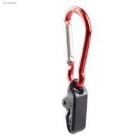 ❦☁ Waterproof Thumb Outdoor Hiking Camping Tent Awning Windproof Fixing Clamp Grip with Carabiner Hook Plastic Alligator Clip