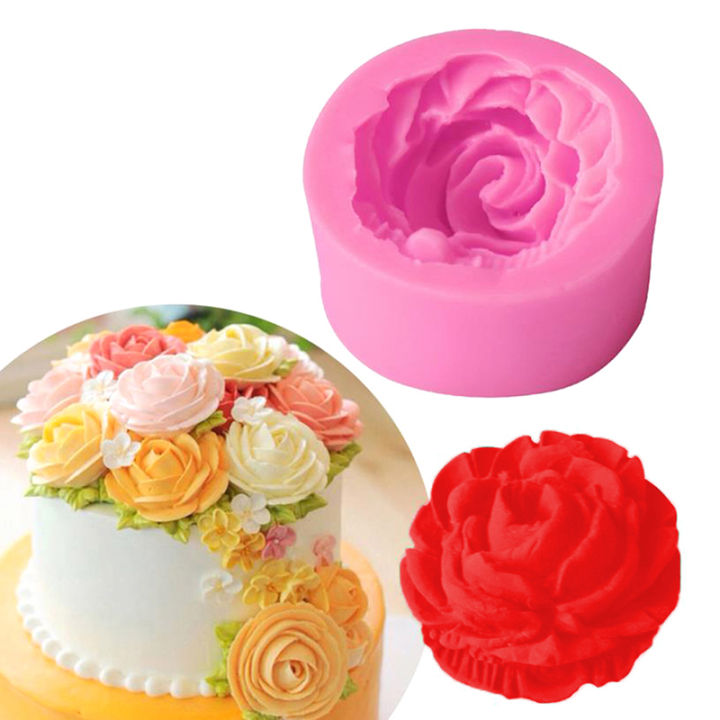 1pc Rose Design Candy Mold Rose Mold Silicone Jelly Soap 3D
