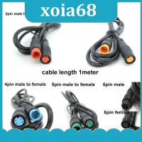 xoia68 Shop M8 2/3 4 5 6 Pin core male to female M/F Extension Butt Joint Plug connector Cable Electric Bicycle Waterproof for Ebike Wire