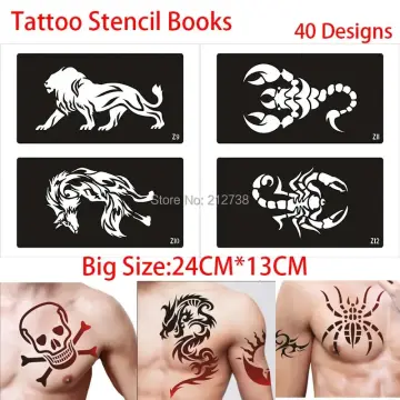 20 Sheets Airbrush Tattoo Stencils For Drawing,skull Tattoo Stencil Star  Tattoos Temporary Templates Stickers 446 Mixed Designs - Tattoo Stencils -  AliExpress