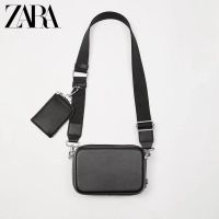 หน่วยงาน Zaraˉ Men S Bags Black Popular Logo Japanese Small Bread Two-Piece Hard Mini Inclined Shoulder Bag One Shoulder Bag