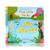 English original genuine five ducklings sing along with me five little ducks picture book classic nursery rhyme mechanism operation book childrens Enlightenment book