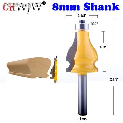 CHWJW 1PC 8mm Shank 1-5/16 Beaded Handrail Router Bit Wood Cutting Tool woodworking router bits