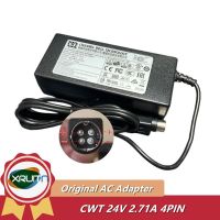 ที่ชาร์จอะแดปเตอร์ AC CWT KPL-065M-VI 24V 2.71A 65W ของแท้แหล่งจ่ายไฟหน้าจอสายไฟ4-PIN (4 DIN) และอะแดปเตอร์