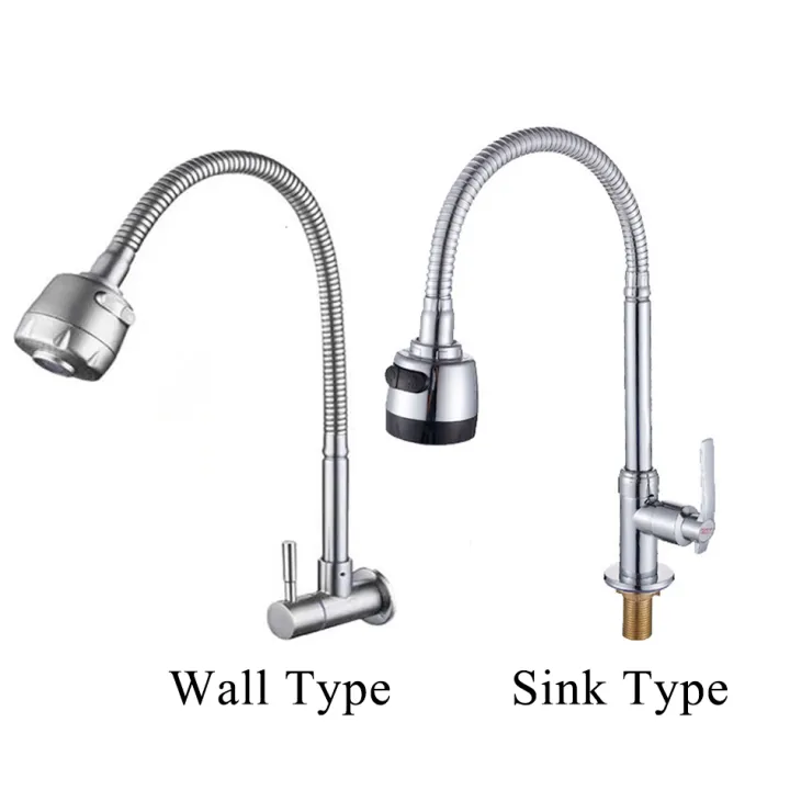 Kitchen Faucet Stainless Steel Single Sink Faucet Cold Wash Basin