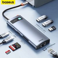 Baseus 4K 60Hz USB C HubประเภทCถึงพอร์ตEthernet PD 100Wอะแดปเตอร์สำหรับMacbook Pro USB 3.0 Hubแล็ปท็อปอุปกรณ์เสริมแท็บเล็ต-EDCNM SHOP