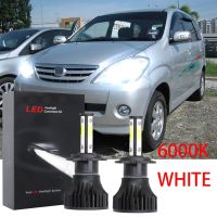 ชุดหลอดไฟหน้ารถยนต์ LED 6000K สีขาว แบบเปลี่ยน สําหรับ TOYOTA AVANZA 2003 2004 2005 2006 2007 2008 2009 2010 2011 1 คู่