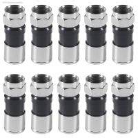 ℗ 10 Pcs RG6 F Type Compression 2.7cm Snap Seal Plug Connector for Sky Satellite Virgin Cable