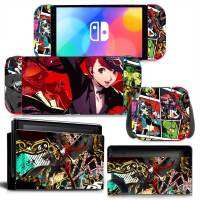 P5 อะนิเมะเกมใหม่สวิทช์สติกเกอร์ผิว NS Switch OLED สติกเกอร์สกินสำหรับคอนโซล Switch และ Joy-Con Controller Decal ไวนิล-hjgytyuuiytt