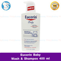 ยูเซอริน เบบี้ วอช แอนด์ แชมพู Eucerin, Baby, Wash &amp; Shampoo, Fragrance Free, 13.5 fl oz (400 ml) ยูเซอรีน สบู่อาบน้ำและแชมพู สำหรับผิวเด็ก