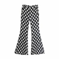 ZA Suits Women Casual Suits  Fall New Fashion Print Polka Dot Slim High Waist Women Pant Suit Casual Street Youth Suit Women