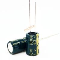 63V 100UF 8*14 high frequency low impedance aluminum electrolytic capacitor 100uf 63V 20% Electrical Circuitry Parts