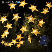 12M 100led Solar Star String ไฟ8โหมด Twinkle Fairy Light สำหรับสวนกลางแจ้งสนามหญ้า Patio Decor