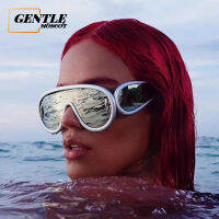 (GENTLE MOSCOT)Western One-Piece Multicolor Fashion Sunglasses Personality Wide Temple Outdoor Sports Shades