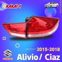 Suzuki Alivio Ciaz 2015-2018 เสื้อ​ไฟท้าย ไฟท้าย​แต่ง ไฟท้ายไฟเบรค​ ไฟเลี้ยว Taillamp Taillight ไฟท้าย​ พร้อมทับทิม ไฟท้ายกันชนหลังสําหรับ​ ทับทิมในฝาท้ายไฟท้าย