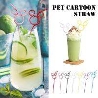 Childrens Creative Cartoon Straw 0.5cm Color Repeatable Straw PET Shape H6U5