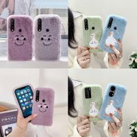 Philander SHOP เคส9X ขนปุย X9 X6 S 10i 10 50 20e 8A ใบหน้ายิ้มน่ารักเคสโทรศัพท์เป็ด Huawei P30 Pro X8 Lite E X7