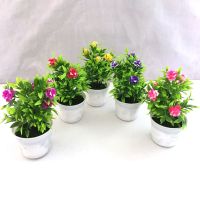 Artificial Lotus Flower Plants In Pot Fake Home Wedding Party Office Decoration