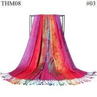 【Miki Xinyuan】ดอกไม้ที่มีสีสันฤดูหนาวผ้าพันคอผ้าฝ้ายออกแบบที่อบอุ่น WrapScarves ผู้หญิงผ้าคลุมไหล่ FemaleFoulard ฮิญาบ