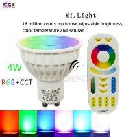 [HOT QQZIWWUJJWG 104] Mi แสง AC85 265โวลต์4วัตต์หลอดไฟ Led หรี่แสงได้ MR16 GU10 RGB CCT(2700 6500พัน) สปอตไลตกแต่งในร่ม2.4กรัมไร้สาย RF LED ระยะไกล