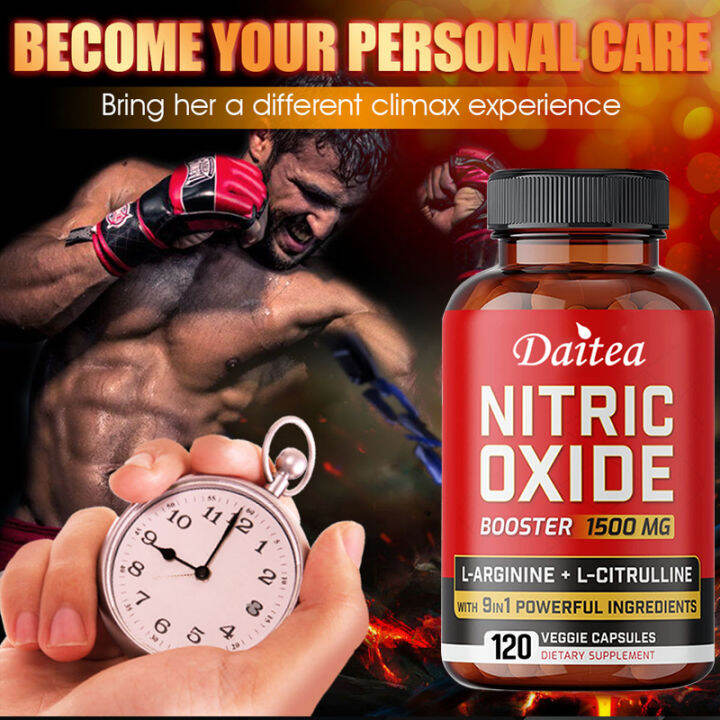 DAITEA Nitric Oxide Supplement PreWorkout, Muscle Building 1500 mg