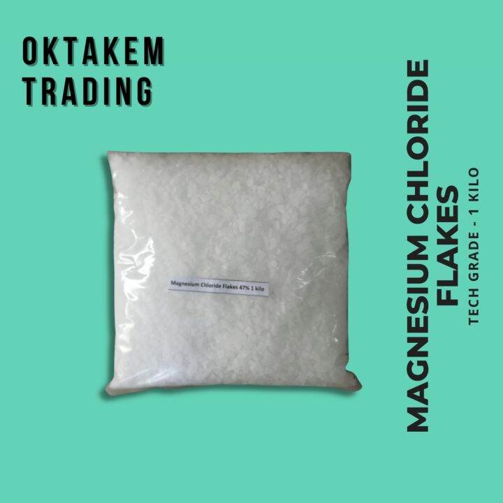 Magnesium Chloride Flakes for Magnesium Oil Making 1kg Oktakem Lazada PH