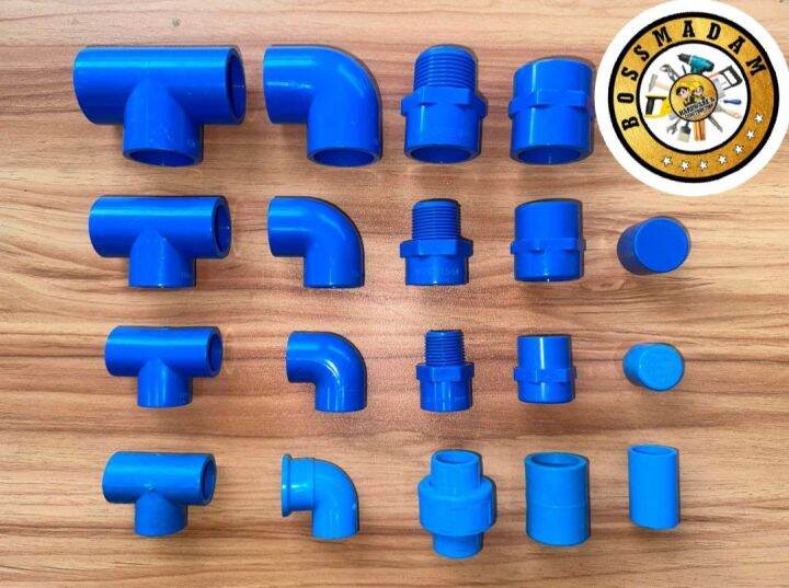 PVC BLUE WATER PIPE FITTINGS (1/2)"(3/4)"(1)" Lazada PH