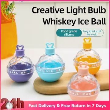 Light Bulbs Ice Mold Ice Ball Maker Diy Drink Whiskey Ice Mold Silicone