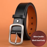 Belt mens leather needle buckle belt mens new middle-aged youth casual business mens cowhide young peoples belt Belts