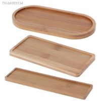 ☌ Oval Shape Bamboo Wood Saucer Plant Tray Mini Plant Flower Pot Stand Favor Succulent Pot Tray Simple Elegant Design Home Balcony