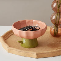 Creative Flower Shape Decorative Ceramic Fruit Bowl Nordic Home Decor Storage Bowl Plates Mug Ceramic Storage Box Irregular Bowl