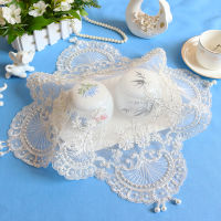 European style White lace beaded table cloth art computer microwave oven rice cooker tea tray bedside table cover cloth MY354&amp;3