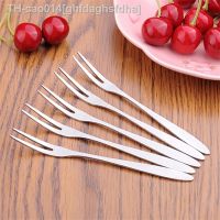 ■ 10pcs/Lot 13cm Stainless Steel Fruit Forks For Restaurant Cafeteria Home Party Dessert Tea Cake Snack Lovely Mini Fork Tableware