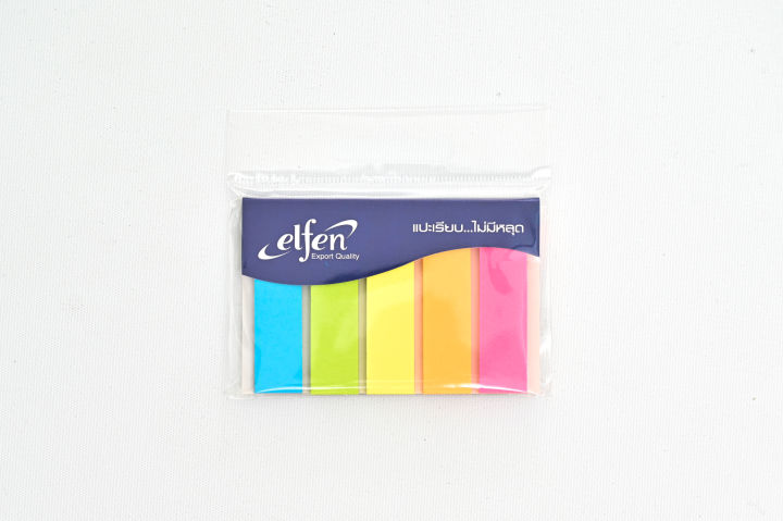 elfen-เอลเฟ่น-กระดาษโน้ตอินเด็กซ์-5-สี-25shx5-กระดาษกาว-กระดาษบันทึก-กระดาษโน๊ต-กระดาษโน้ต-อินเด็กซ์-โพสอิท