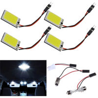 【Flash Sale】 xiangtanzong 1 ชิ้น 18-LED ซังภายในรถโดมแผ่นไฟสีขาวหลอดไฟ BA9S T10 พู่ห้อย 12V