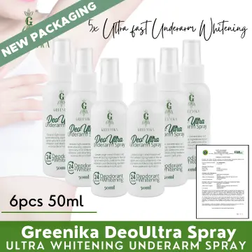 10X ODOR BLOCKER PERFUME DEODORANT ] Greenika Body Ultra Whitening
