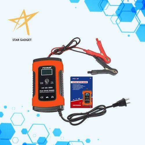 【Hot】 FOXSUR Car Battery Charger Battery Charger & Maintainer 12V 5Amp