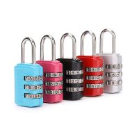 3 Digit Resettable Combination Padlock Luggage Case Padlock Box Black Lock Coded Lock School Gym Locker Sheds Travel Accessories