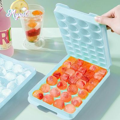 Ice Cube Trays For Freezer Ice Ball Maker Mold Circle Round Ice Cube Mold for Cocktail Whiskey with Container Ice Shovel Set Ice Maker Ice Cream Mould